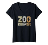 Womens Zookeeper Costume African Animals Safari Savanna Zoo Keeper V-Neck T-Shirt