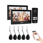 Smart Video Doorbell, Trådlös Anslutning, 1080p Upplösning, 2M1D-1knapp