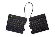 R-Go Ergonomic Keyboard Split break - tastatur - med integreret brudindikator - QWERTZ - tysk - sort Indgangsudstyr