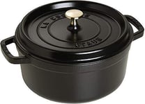 STAUB Pico Cocot Round Black 22cm Enameled pot IH compatible