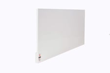 Teploceramic Infrared Heater Panel Built in Thermostat Wall Mounted or Free Standing UK Plug (With rollers, 400W (80cm x 73cm))