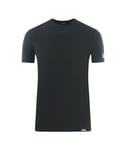 Dsquared2 Mens Icon Box Logo on Sleeve Black Underwear T-Shirt - Size X-Large