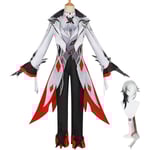 Cosplay Genshin Impact Kostym Komplett Anime RPG Kostym Set med Peruk för Cosplay - Halloween Outfit För Unisex Vuxen Arlecchino Stor