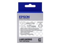 Epson Labelworks Lk-4Twn - Vitt På Transparent - Rulle (1,2 Cm X 2,9 M) 1 Kassett(Er) Etiketttejp - För Labelworks Lw-1000, 300, 400, 600, 700, 900, K400, Z5000, Z5010, Z700, Z710, Z900
