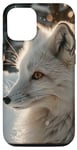 Coque pour iPhone 15 Pro Renard blanc islandais renard arctique animal faune amoureux de l'hiver