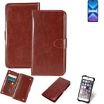 CASE FOR Huawei Honor 9x Lite BROWN FAUX LEATHER PROTECTION WALLET BOOK FLIP MAG