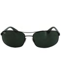 Ray-Ban Mens Sunglasses 3527 006/71 Matt Black Grey Green Metal - One Size