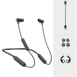 Fashion Bluetooth Earphone, Bluetooth Earphones, Built in Mic In Ear Earbuds, Lightweight Sport Magnetic Bluetooth Headphones, HiFi Stereo Sound, 15H Playing Time (Color : Black)