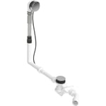 Duravit Quadroval av- och bräddavloppssats, 65 cm, krom