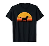 Black Lab Labrador Retriever Dog Pet Sunset Retro Orange T-Shirt