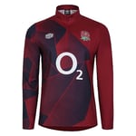 Umbro Kids England Rugby Warm Up Layer Top 2023 2024 Juniors Red/Navy 13 Years