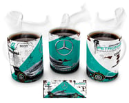 Mugtime (TM) - Retro F1 Petronas Mercedes Benz Formula 1 Oil Can car Coffee Tea Mug Ceramic Cup - 330ml 11oz
