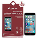 SAMAR - Supreme Quality New iPhone 6 Plus/iPhone 6S Plus Crystal Clear Screen Protectors [Released September 2015] 6 in Pack - [5.5-inch Screen Display] - Includes Microfiber Cleaning Cloth