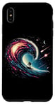 Coque pour iPhone XS Max Cosmic Wave Surfer dans des tourbillons dynamiques de couleur