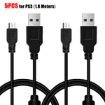 Charging Cable For Ps4/ps3 Controller Charger Cables 5 Pcs Ps3