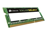 CORSAIR Value Select - DDR3L - module - 8 Go - SO DIMM 204 broches - 1600 MHz / PC3-12800 - CL11 - 1.35 V - mémoire sans tampon - non ECC