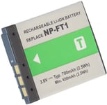 Batteri til NP-FT1 for Sony, 3.6V (3.7V), 710 mAh