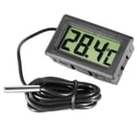 Digital Fridge Freezer Thermometer Temperature Monitor, Steel, Black -8.4 x 5.8 x 1.8 cm