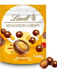 Lindt Sensation Crispy - Mjölkchoklad med Crispy Rostad Majs 140 gram