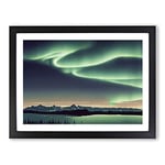 Extraordinary Aurora Borealis H1022 Framed Print for Living Room Bedroom Home Office Décor, Wall Art Picture Ready to Hang, Black A2 Frame (64 x 46 cm)