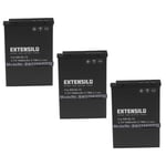 EXTENSILO 3x Batteries compatible avec Nikon CoolPix B600, P300, P310, AW120, AW130, AW120s appareil photo, reflex numérique (1000mAh, 3,7V, Li-ion)