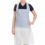 Engångsförkläde 100 Stycken - Längd 106cm Vit