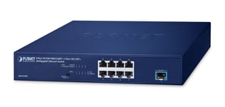 Planet MGS-910X 8-Port 10/100/1000/2500T + 1-Port 10G SFP+ Multigigabit Ethernet Switch (Fanless design, Standard/VLAN mode, desktop size with rackmount kit)
