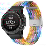 Flätat Elastiskt Armband Garmin Fenix 5X - Light rainbow
