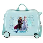 Disney Frozen Find Your Strenght Blue Kids Rolling Suitcase 50x38x20 cm Rigid ABS Combination lock 38 Litre 2.1 Kg 4 Wheels Hand Luggage
