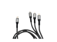 IWH USB-laddningskabel USB-C®, USB micro-A honkontakt, Apple Lightning-kontakt 1,2 m 019057