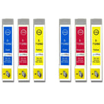 6 C/M/Y non-OEM Ink Cartridges to replace Epson T0712, T0713, T0714 Colours 
