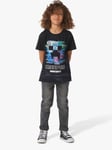 Angel & Rocket Kids' Creeper Minecraft T-Shirt, Black