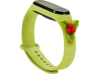 Hurtel Strap Xmas Band För Xiaomi Mi Band 6 / Mi Band 5 Jul Silikonband Armband Grön (Mistel)