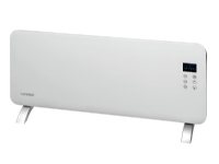 Concept KS4000, Elektrisk värmefläkt, IP24, inomhus, Golv, Vägg, Vit, Glas