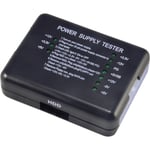 Atx Power Supply Tester With 20/24 Pin Sata Molex Hdd Connectors Black