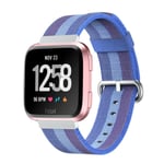 INF Fitbit Versa Armband I Nylon - Mörkblå/ljusblå