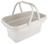 Clas Ohlson Hopfällbar picknickkorg med lock och bord