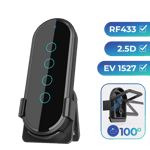 Trådløs 4x bryter/fjernkontroll RF433Mhz touch glasspanel - Svart