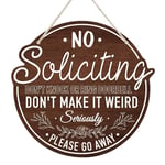 Wood Wooden Sig 10" No Soliciting Don't Knock or Ring Doorbell  House Decor