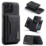 DG.MING 2 in 1 Magnetic Card Slot Case iPhone 16 Pro Max Black