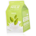 A’pieu One-Pack Milk Mask Green Tea Beroligende ansigts sheetmaske til fedtet og kombineret hud 21 g