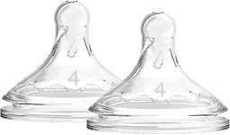 Dr. Brown’s Options+ Baby Bottle Teats Level 4 Wide Neck Pack of 2