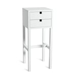 Falsterbo Bedside Table High, White Lacquer, Hvit
