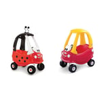 Little Tikes Ladybird Cozy Coupe Car - Ride-On with Real Working Horn, Clicking Ignition Switch & Little Tikes Cozy Coupe Car, Kids RideOn Foot to Floor Slider, Mini Vehicle Push Car