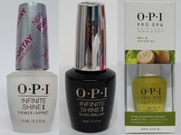 OPI Set ~Infinite Shine Top Coat & Base Coat+Pro Spa Cuticle Oil 14.8ml~