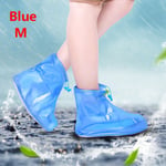 1pair Shoes Cover Overshoes Rain Boots Blue M