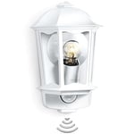 Steinel L 190 S Lanterne blanc – Luminaire extérieur à détecteur de mouvement, portée max. 12 m, applique en aluminium