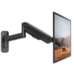 ELIVED Monitor Wall Mount Gas Spring Arm for 13-32 Inch PC Monitors with VESA 75x75 / 100x100mm up to 8KG, Tilt Swivel Rotate Single Monitor Arm, Height Adjustable Monitor Wall Bracket EV023