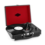 Retro Turntable Vinyl Record Player Audio Hi Fi Stereo System USB Speaker Black