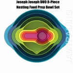 Joseph Joseph DUO 8-Piece Nesting Food Prep Bowl Set - Brand New